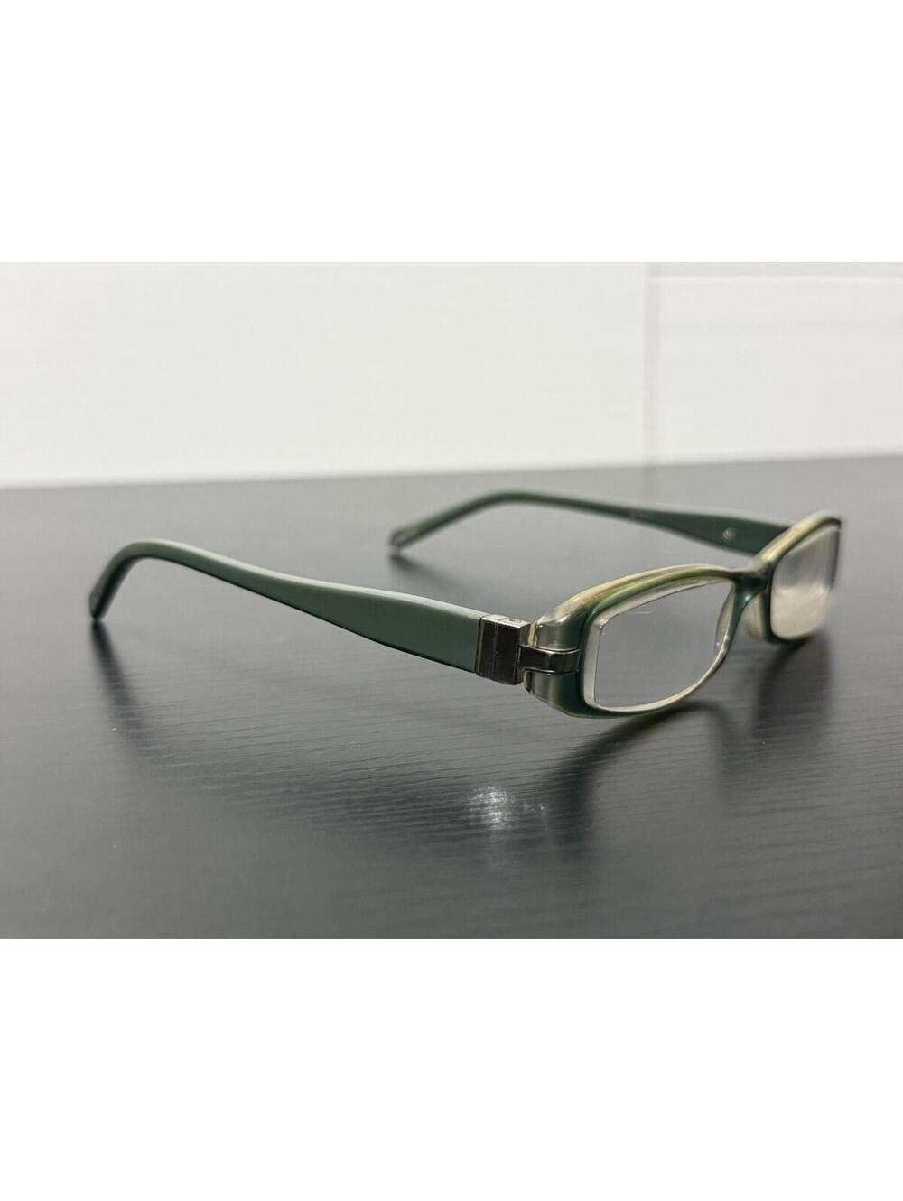 Adrienne Vittadini Eyeglasses Frames Green Rectangular Womens Slim